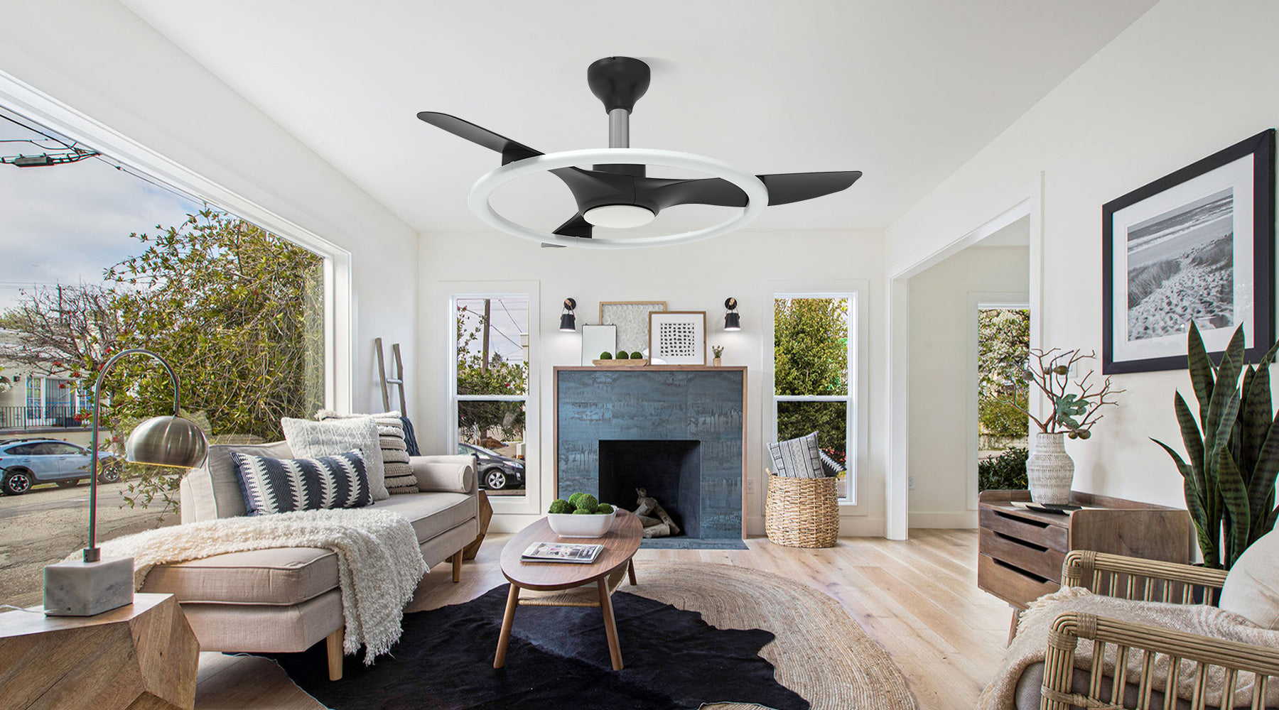 What are the dimensions and specifications of the ceiling fan lights?