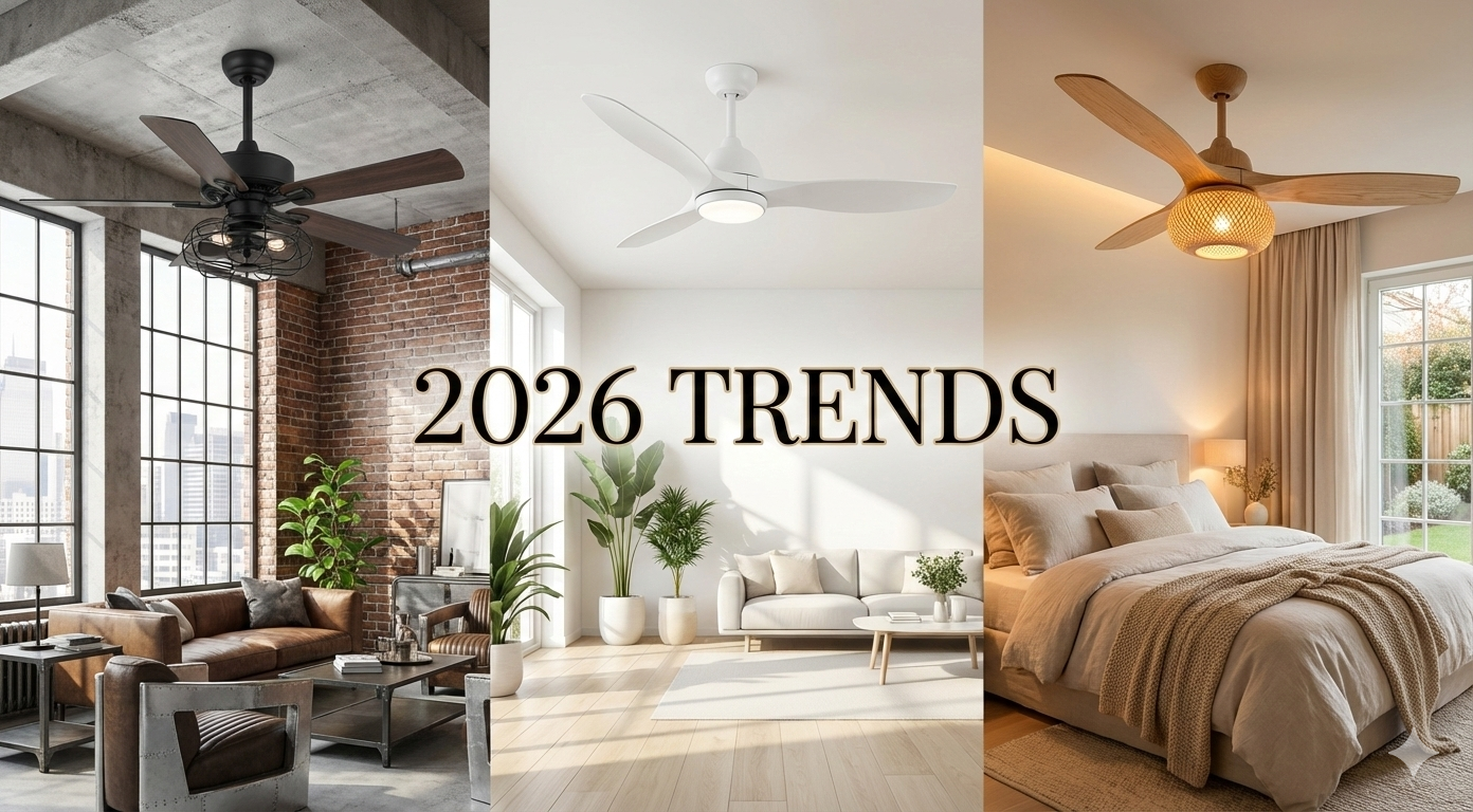 Hello 2026: The Top 3 Ceiling Fan Aesthetics Defining This Year
