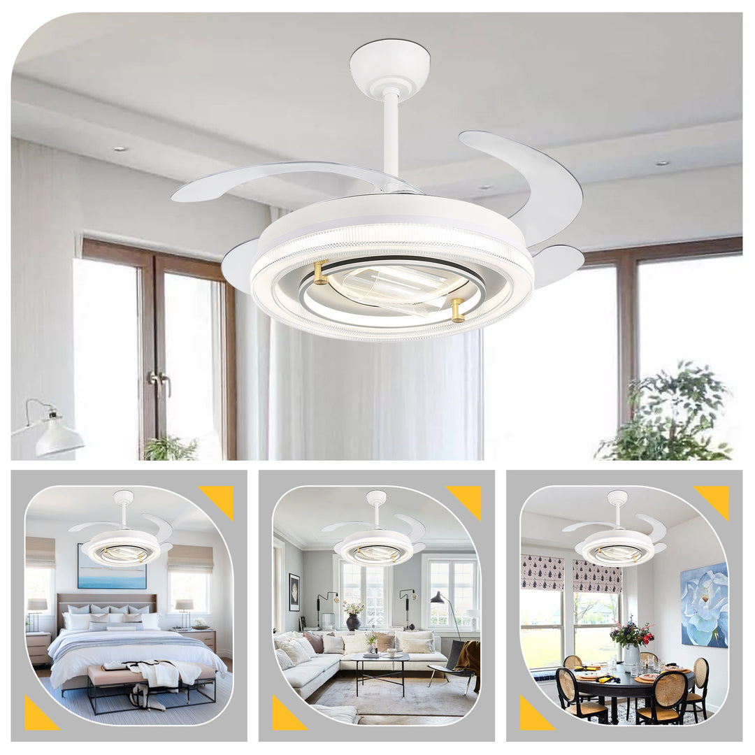 4E4A2929 4 Blades Indoor Remote Control Ceiling Fan