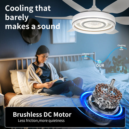 4E4A2954 Remote Control 6 Blades Indoor Modern Ceiling Fan