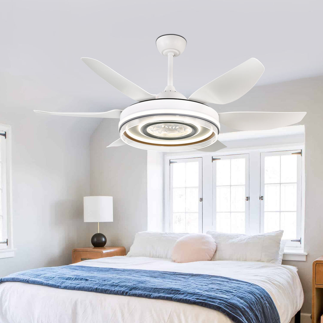 4E4A2954 Remote Control 6 Blades Indoor Modern Ceiling Fan