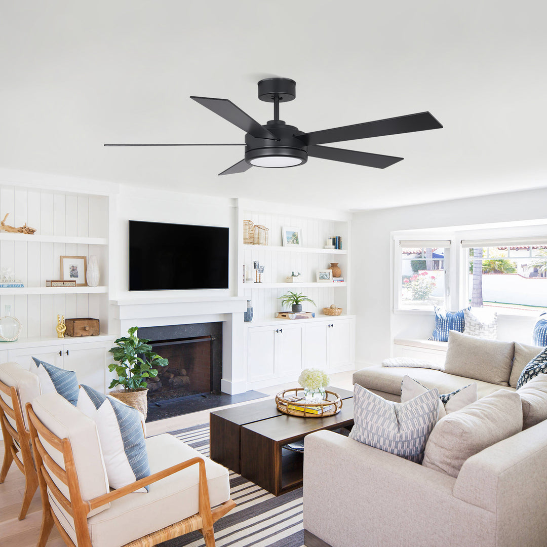 CF52585 Modern Black Plywood Blades Decorative Ceiling Fan