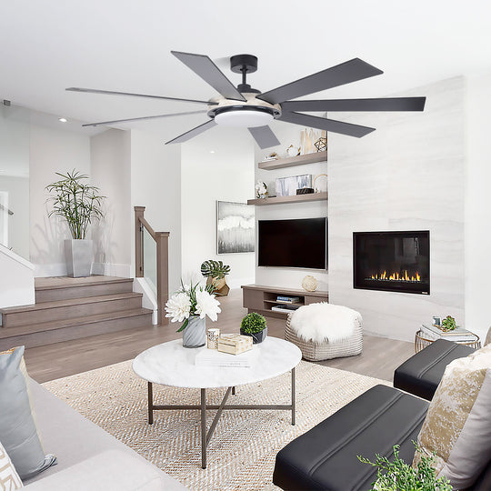 MGN24032 Industrial Metal Ceiling Fan With Light