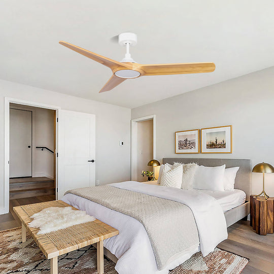 MGN25020-WH Solid Wood 52 Inch Remote Control Ceiling Fan