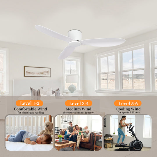 CF34809-WH Modern Decorative Indoor Ceiling Fan