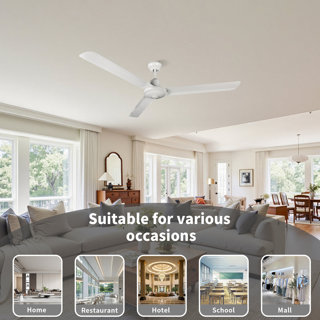 WL-B4802 3 Blades Classic Steel Straight 48 Inch Ceiling Fan