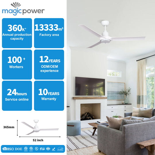 MGN25015-WH Decorative LED Ceiling Fan