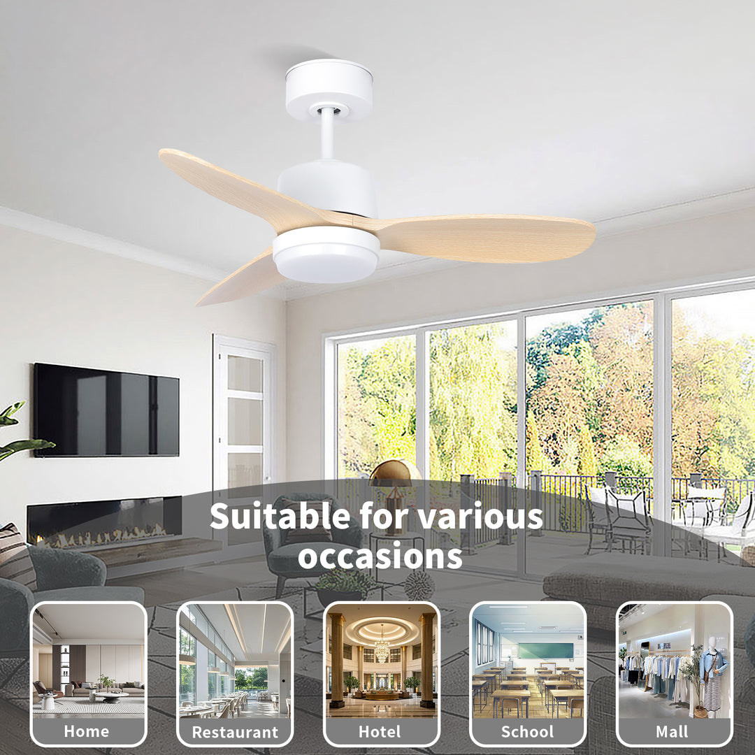 MGN24003-WH White Remote Control Ceiling Fan