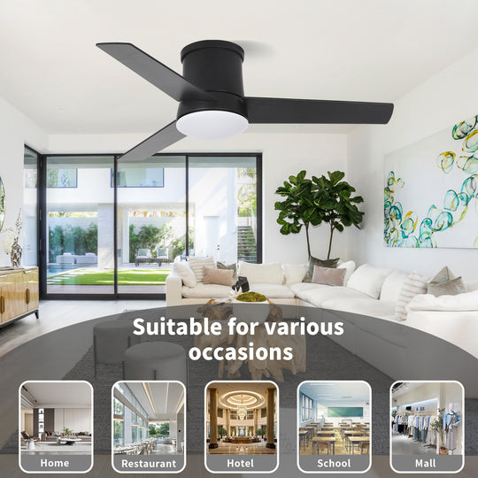 MGN24041 Flush Mount Ceiling Fan With Light
