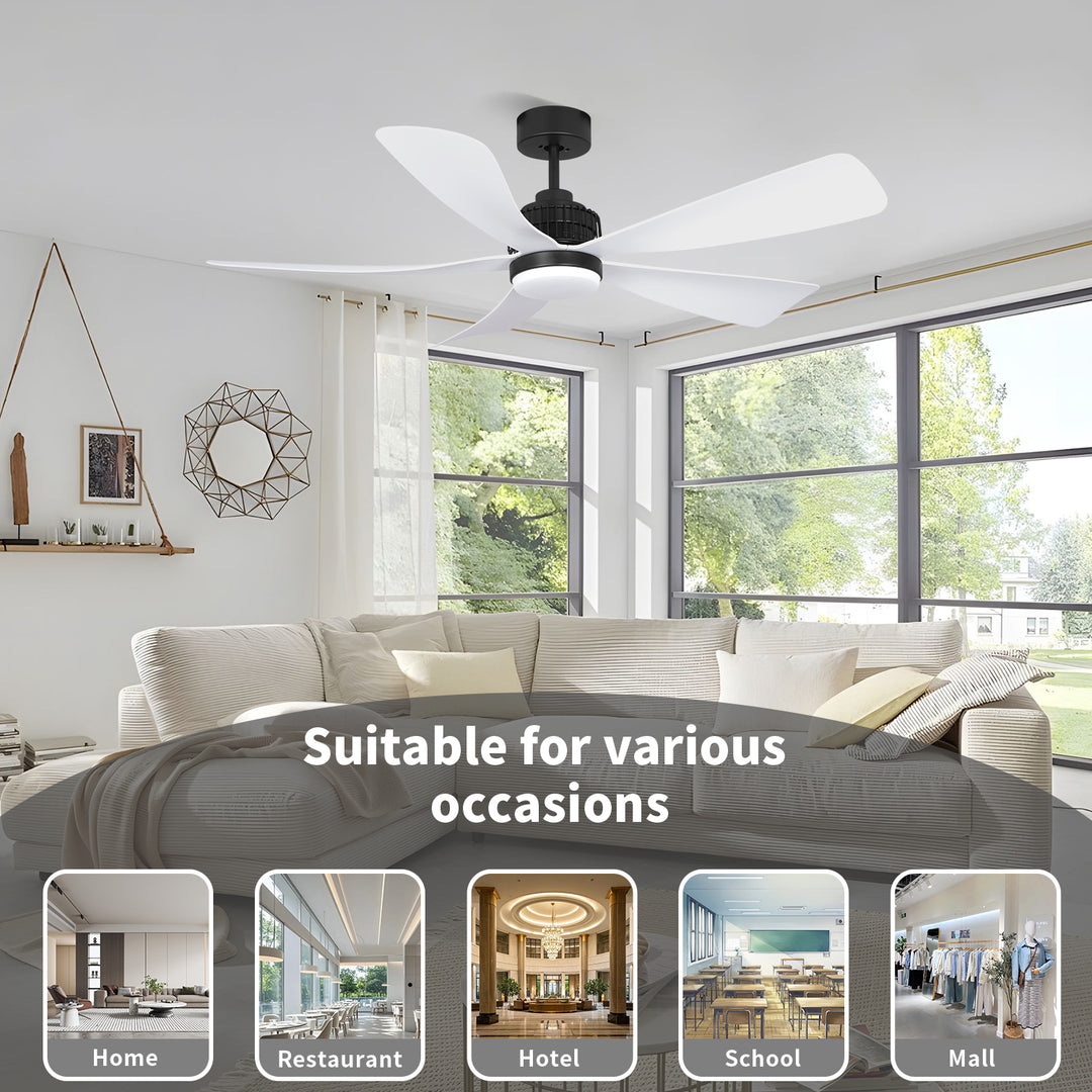 MGN25009 Modern White Remote Control Decorative Ceiling Fan