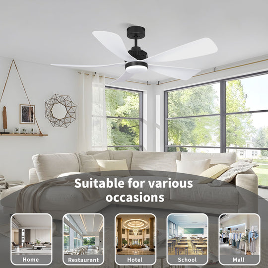 MGN25009 Modern White Remote Control Decorative Ceiling Fan