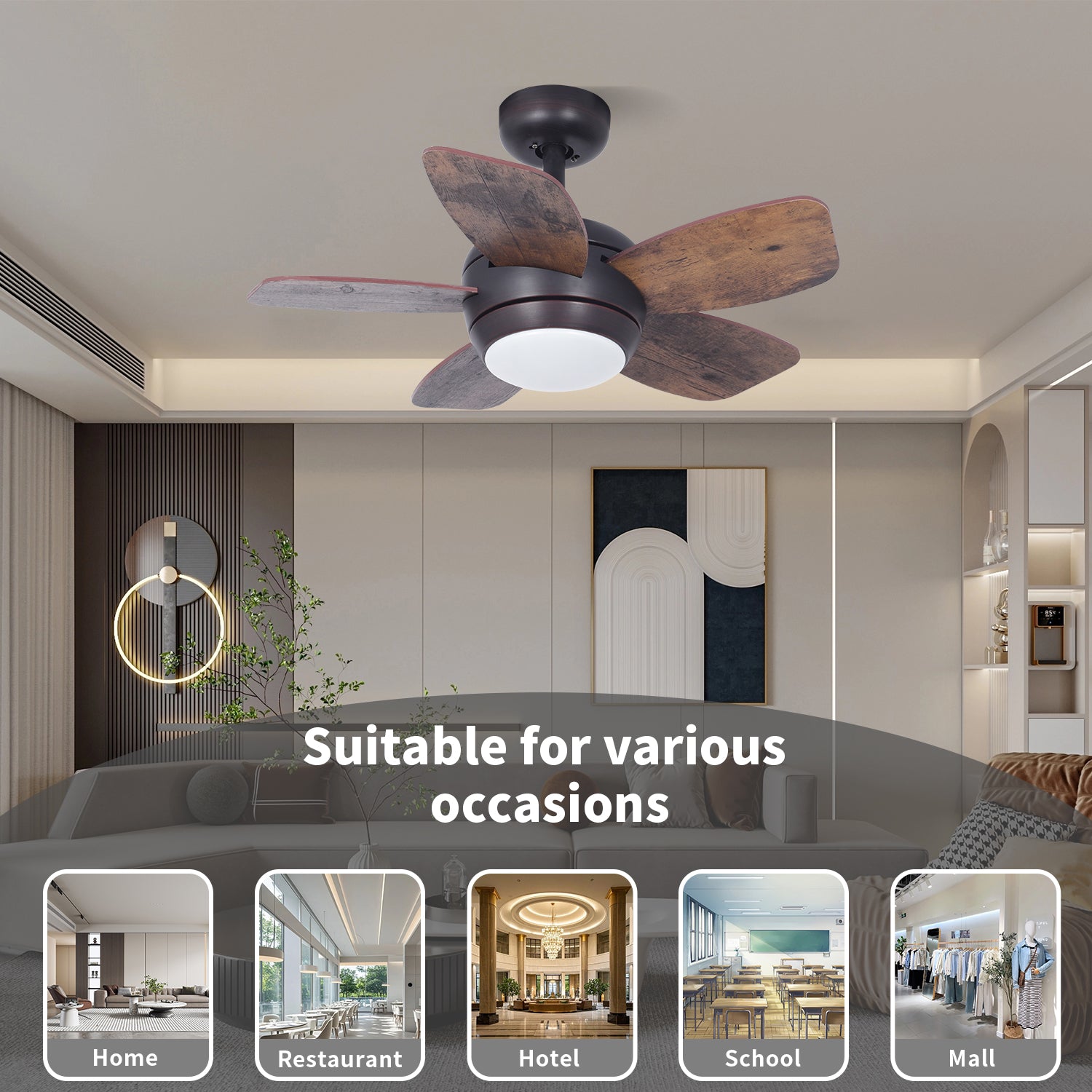 MGN24038 mini ceiling fan with light