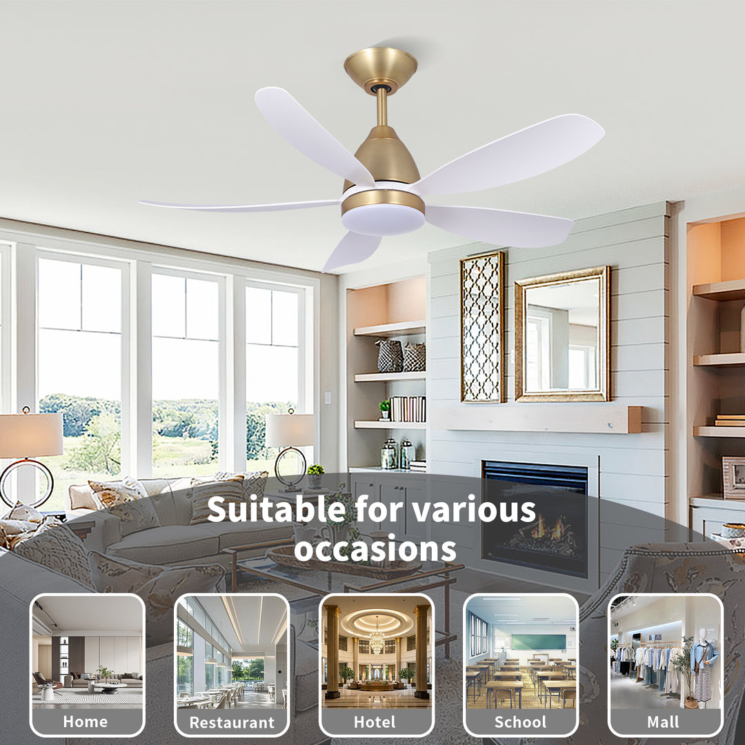 MGN24001-WG White ABS Blades 38 Inch Ceiling Fan