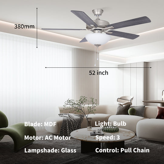 CF52878R Chandelier Ceiling Fan With Light