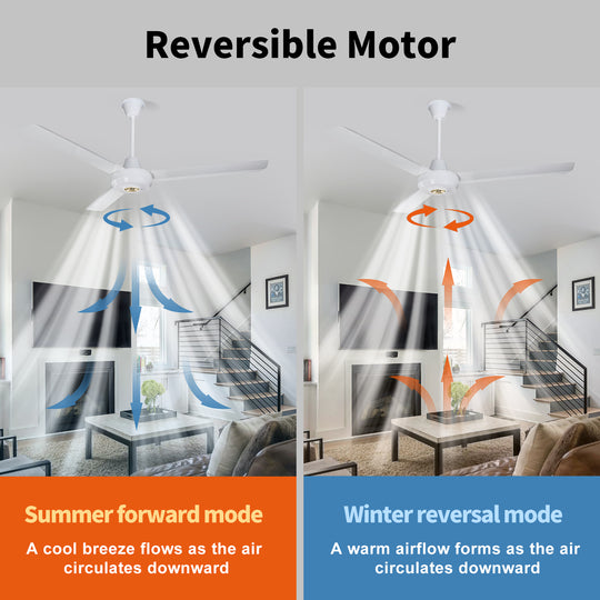 WL-B5622 Big Size 56 Inch White Modern Ceiling Fan