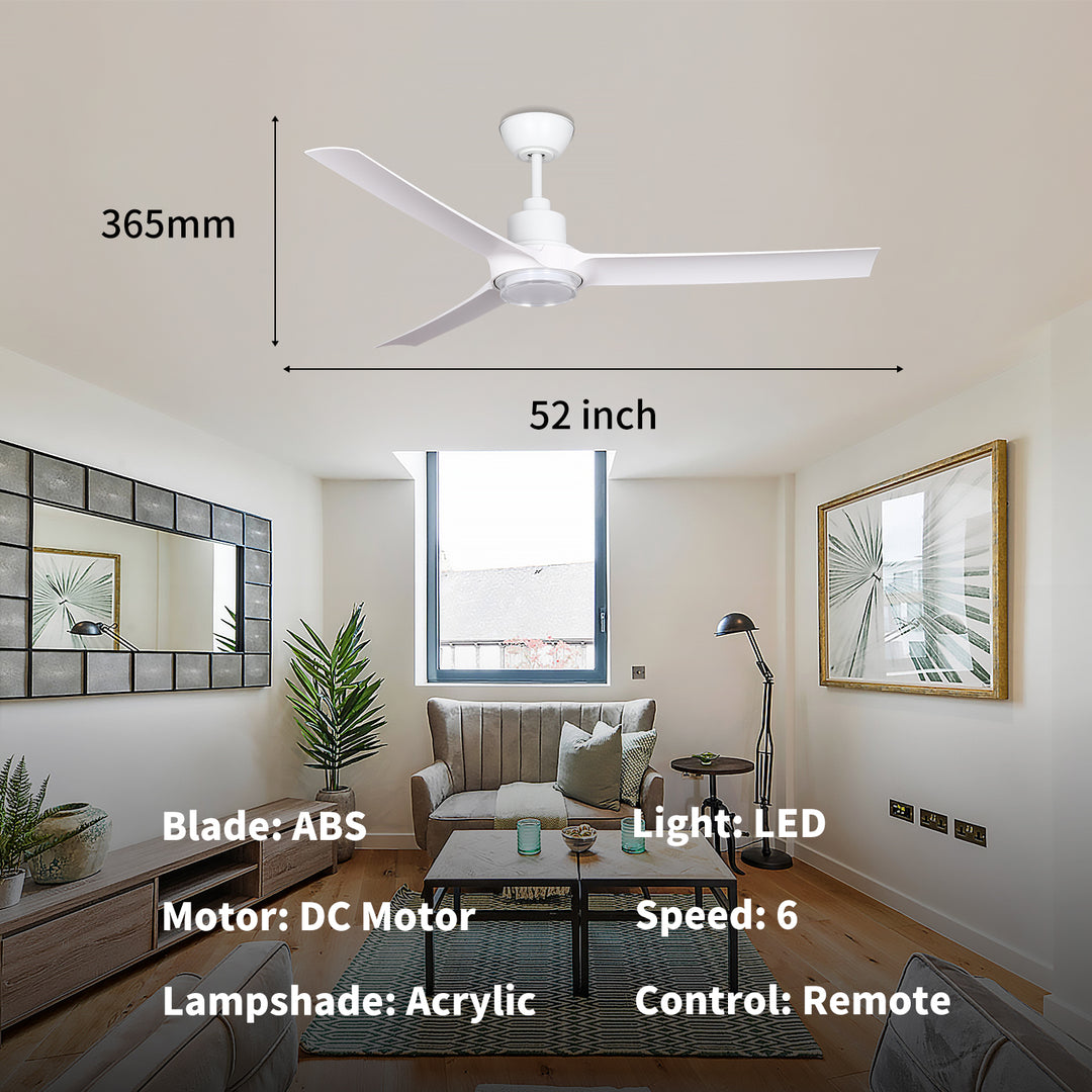MGN25015-WH Decorative LED Ceiling Fan