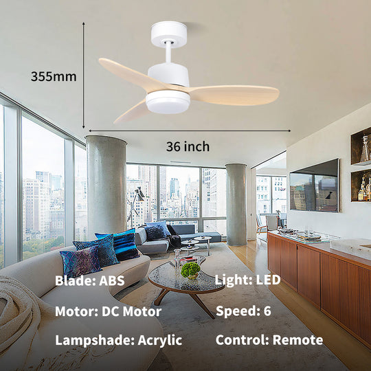 MGN24003-WH White Remote Control Ceiling Fan