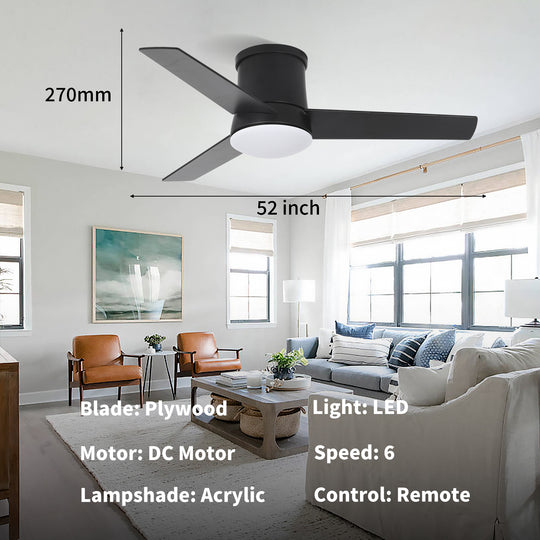 MGN24041 Flush Mount Ceiling Fan With Light