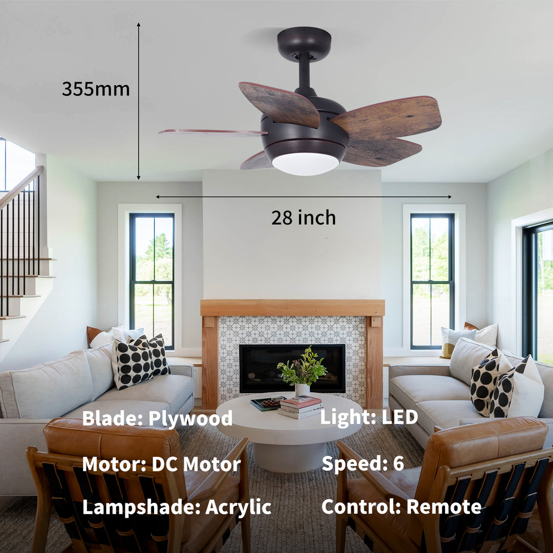 MGN24038 mini ceiling fan with light
