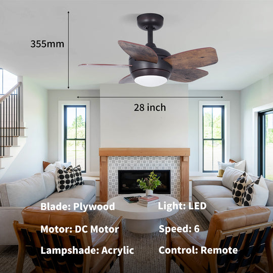 MGN24038 mini ceiling fan with light