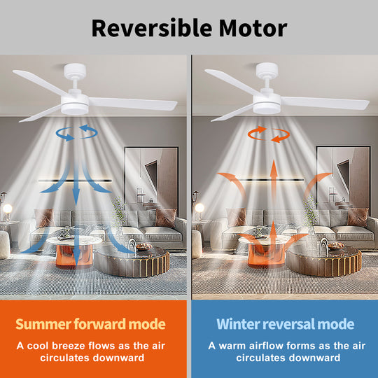 MGN25005-WH White 52 inch Remote Control Ceiling Fan