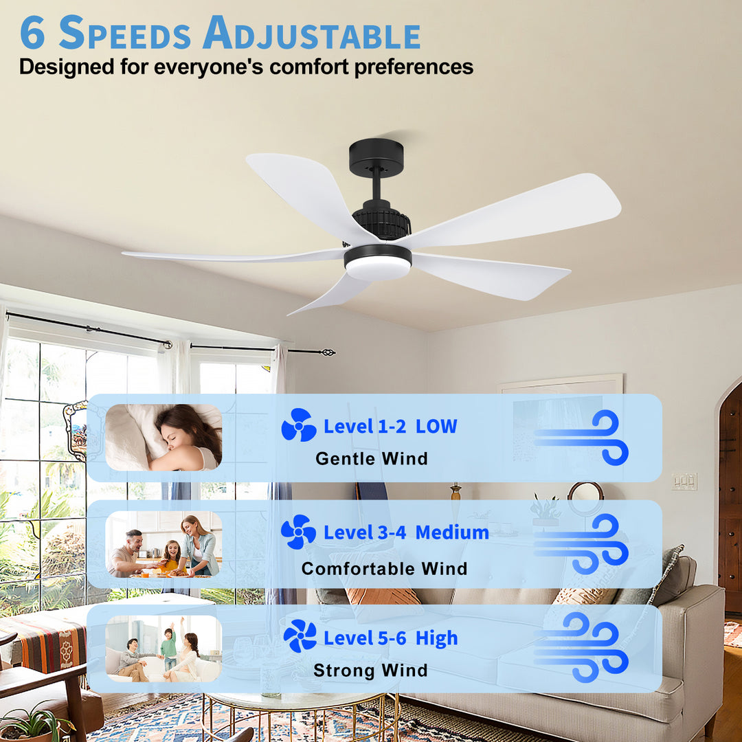 MGN25009 Modern White Remote Control Decorative Ceiling Fan