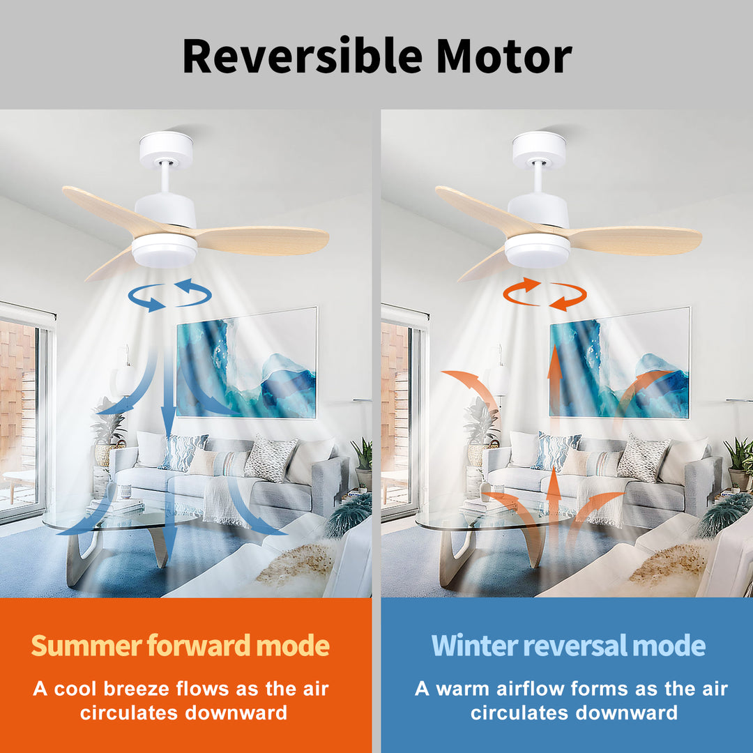 MGN24003-WH White Remote Control Ceiling Fan