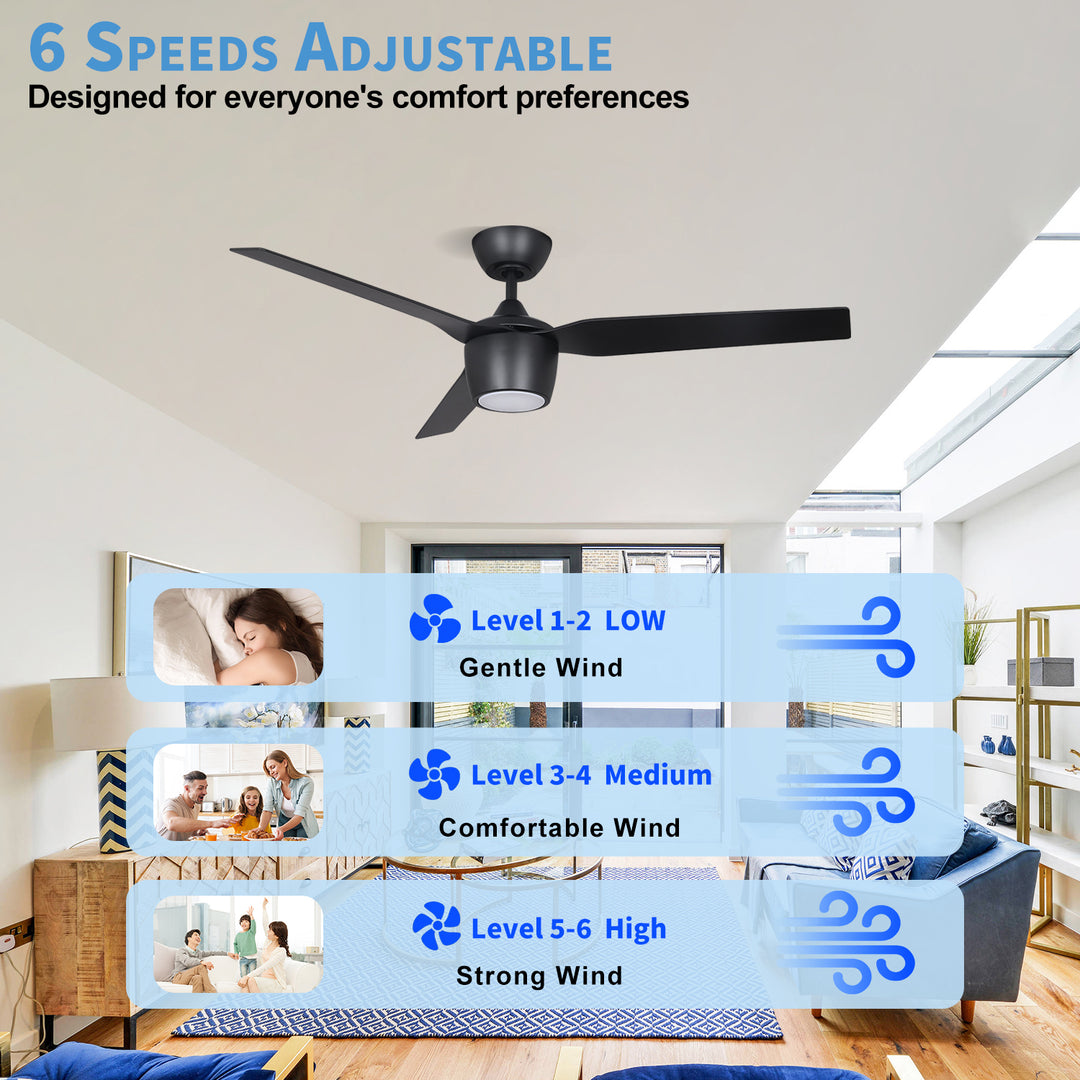 MGN25021 46 Inch Energy Saving Silent ABS Remote Control Ceiling Fan