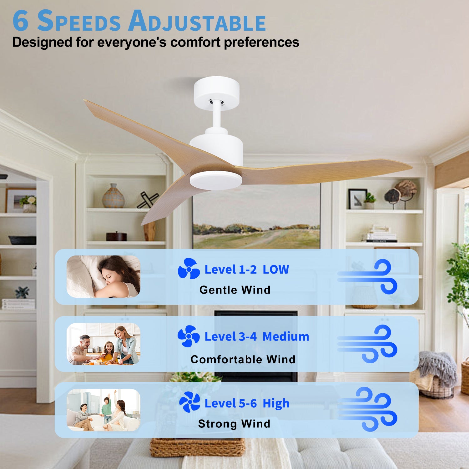 MGN24037-WH ABS Blades Ceiling Fan