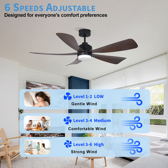MGN25009-BK 5 ABS Blades Outdoor Ceiling Fan WIth LIght