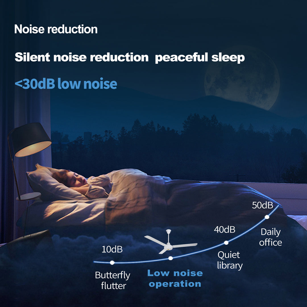 WL-B5622 Big Size 56 Inch White Modern Ceiling Fan