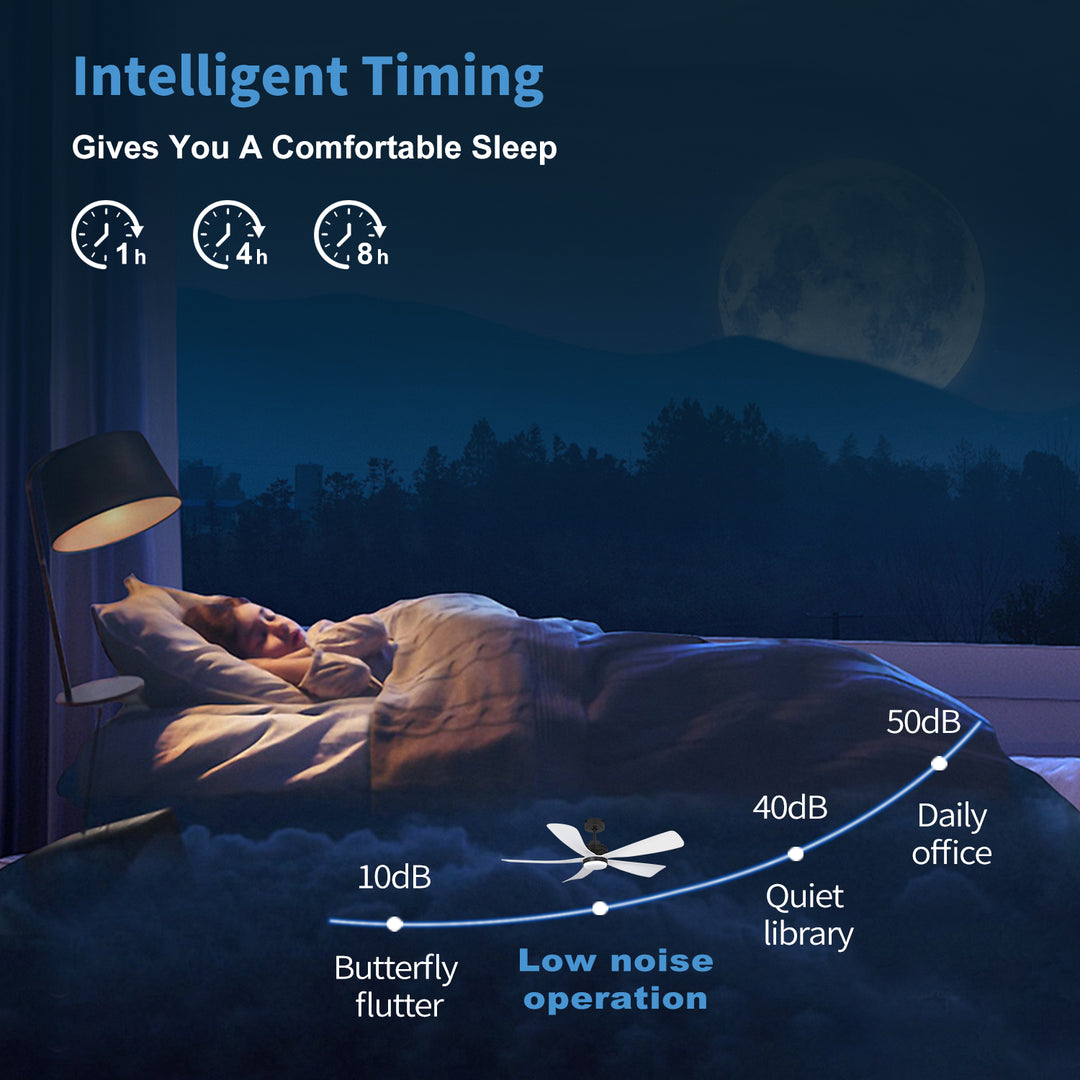 MGN25009 Modern White Remote Control Decorative Ceiling Fan