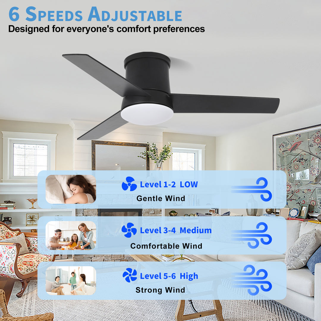 MGN24041 Flush Mount Ceiling Fan With Light