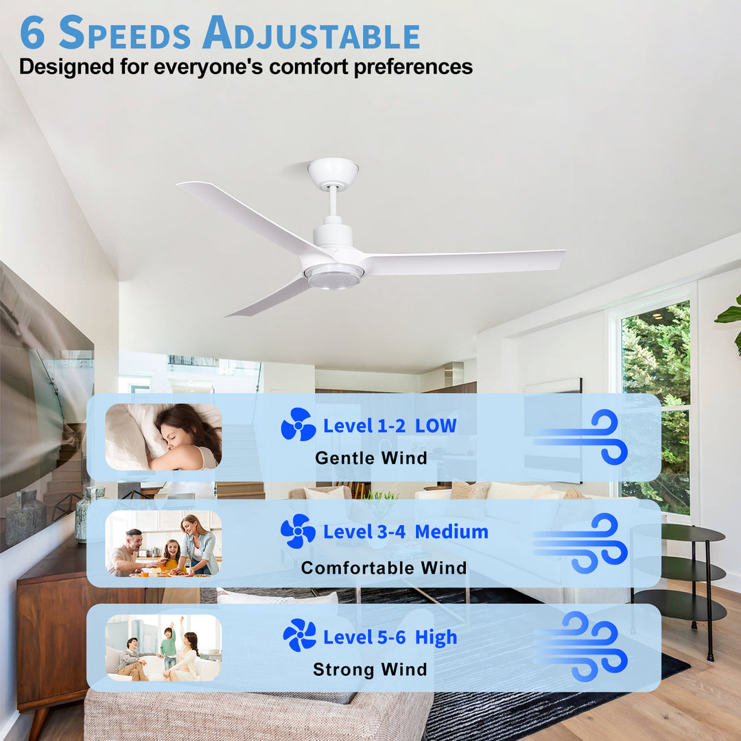 MGN25015-WH Decorative LED Ceiling Fan