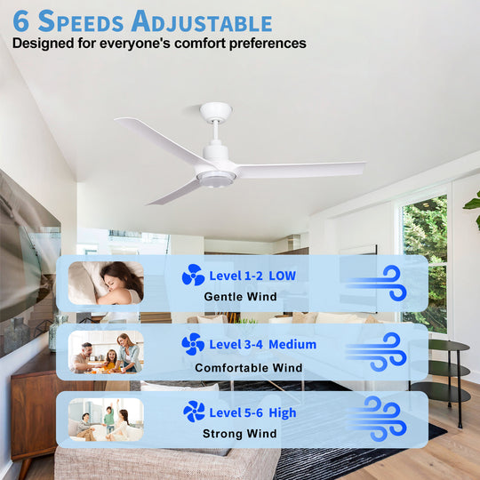 MGN25015-WH Decorative LED Ceiling Fan