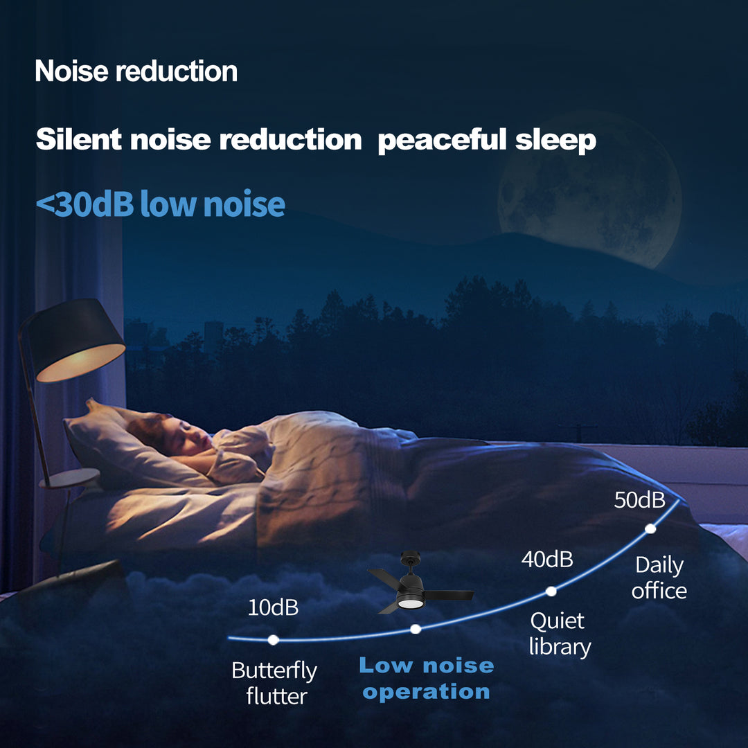 MGN25016 Mini 36 Inch Black Wall Control Ceiling Fan