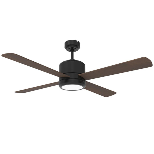 CF52744-L-BK Black Decorative LED Ceiling Fan With Light and Remote Control