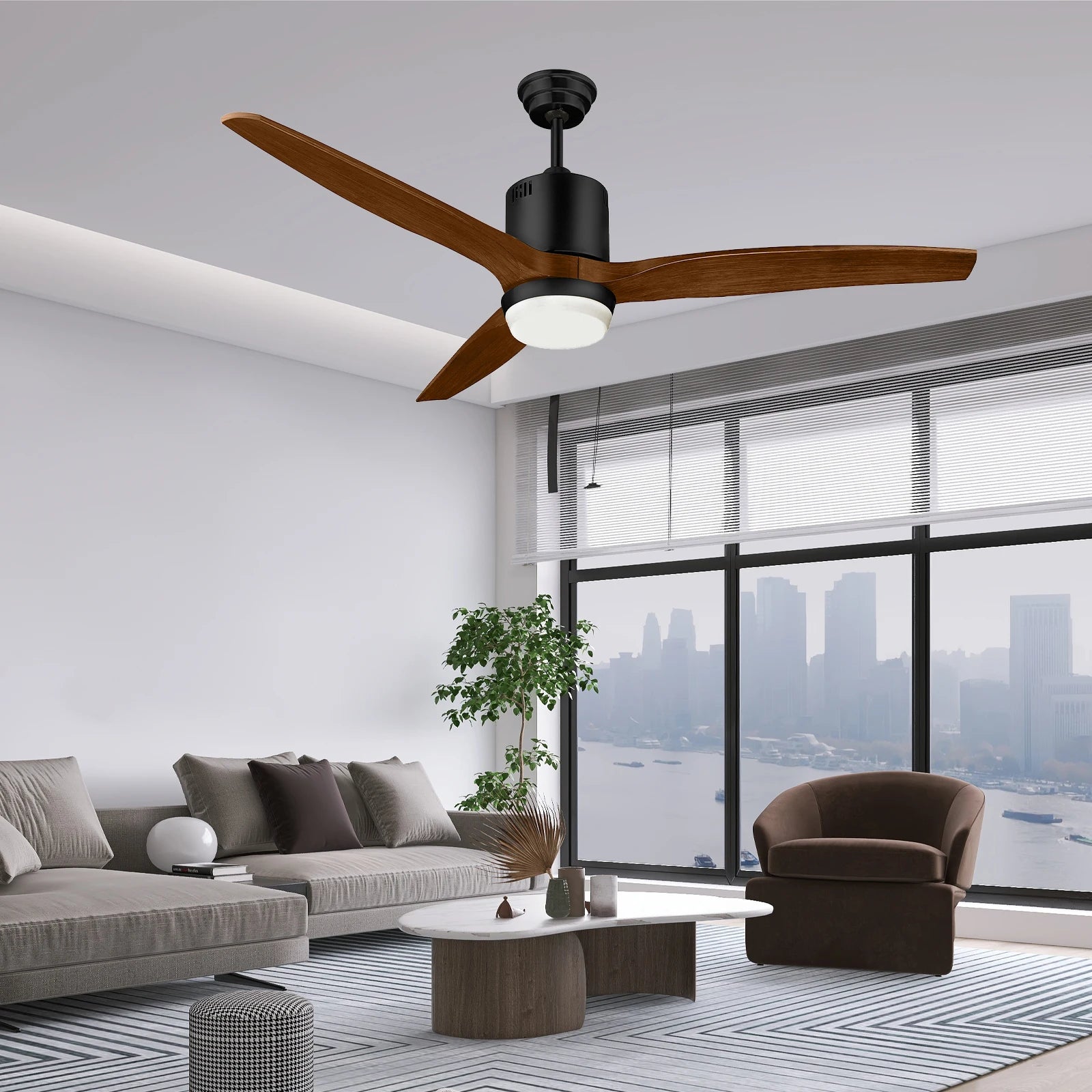 52 Inch 3 Blade Decorative Lighting Energy Saving Ceiling Fan Luxury Popular ABS Ceiling Fan With Remote Control