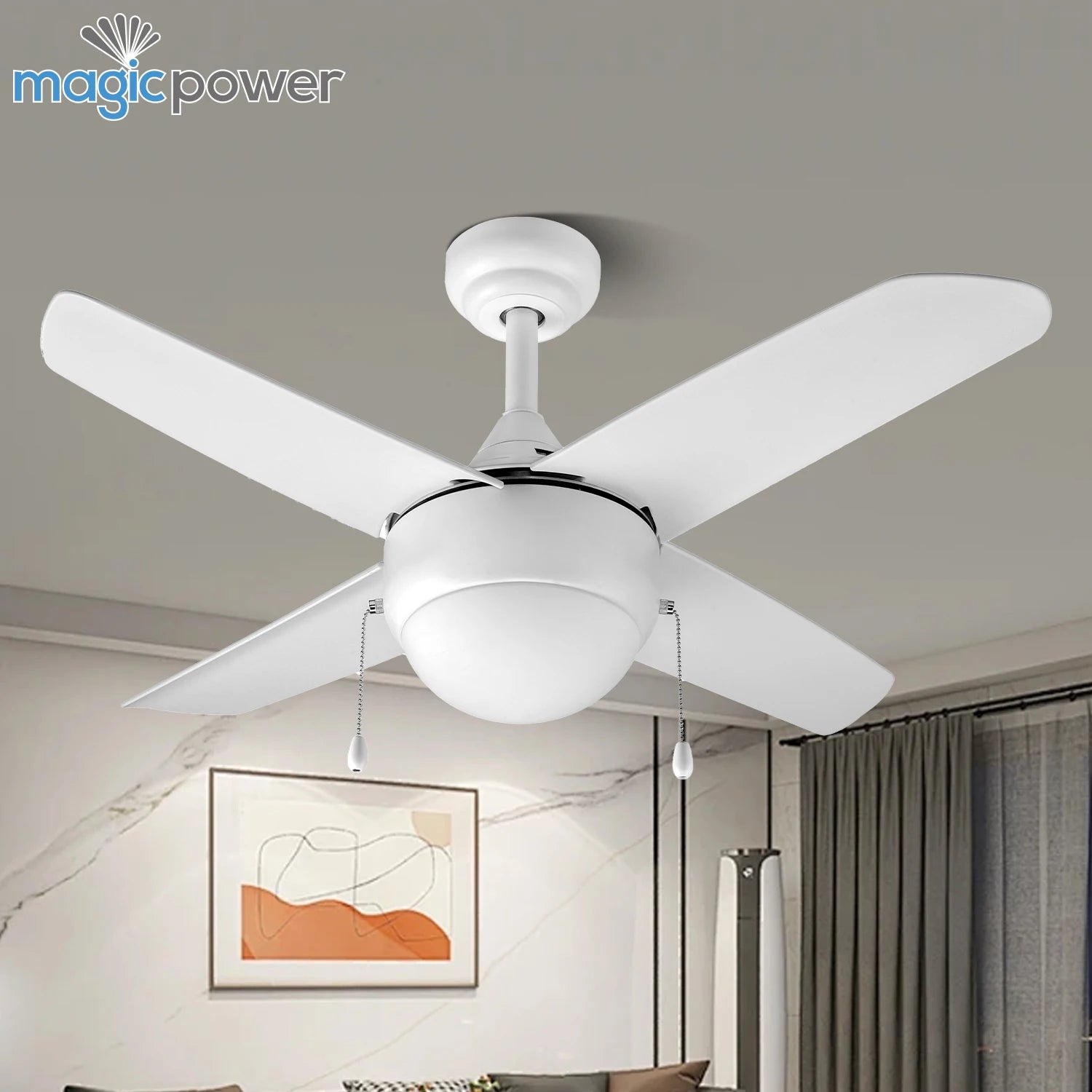 Modern Indoor White Abs Blade Ac Low Power Motor 36 Inch Energy Saving Consumption Ceiling Fan