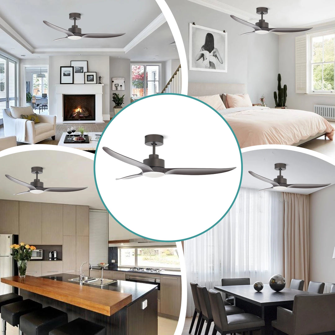 European Style Energy Saving Silent 52 Inch Ceiling Fan Decorative 52 Inch Remote Control Ceiling Fan