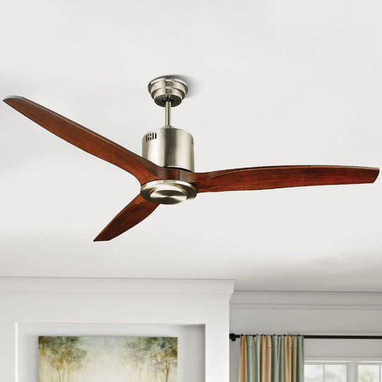 Minimalist Brush Nickel 52 Inch ABS Blades DC Motor Decorative Ceiling Fan With Remote Control