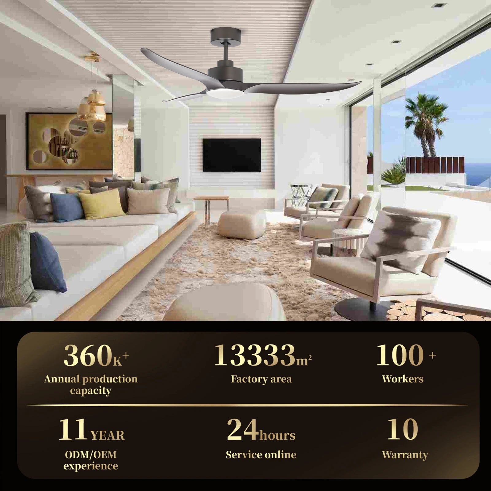 European Style Energy Saving Silent 52 Inch Ceiling Fan Decorative 52 Inch Remote Control Ceiling Fan