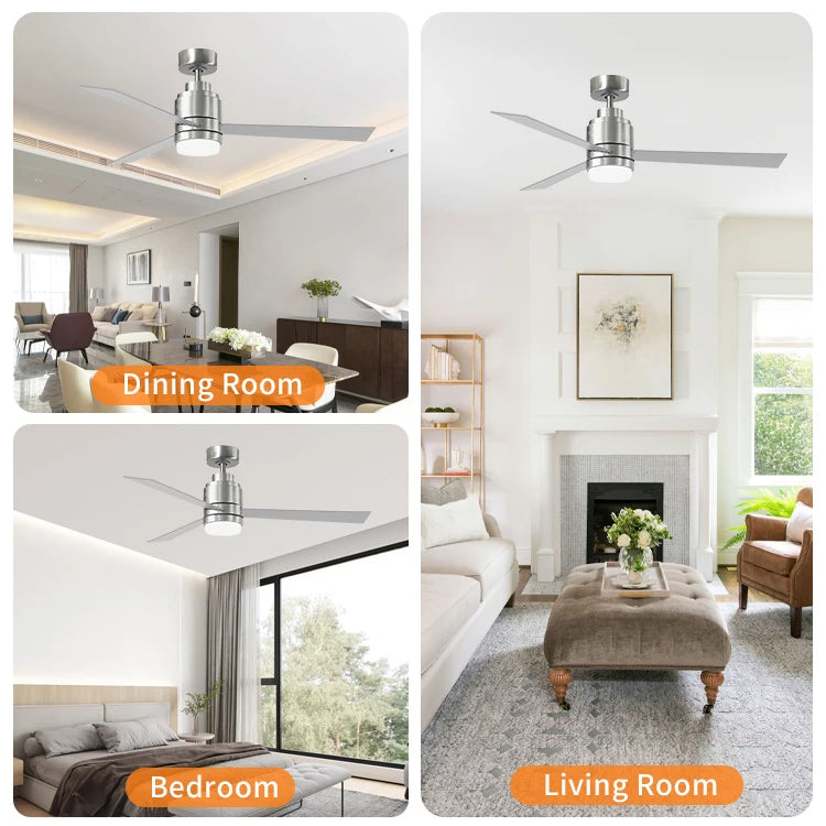 CF52312 Wholesale Decorative Quiet Brush Nickel Ceiling Fan