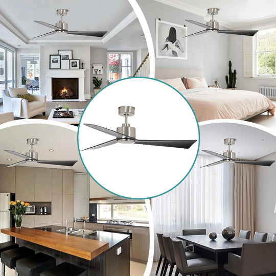 Modern Simple Dc Motor Indoor Outdoor Electric 52 Inch Ceiling Fan With Remote Control