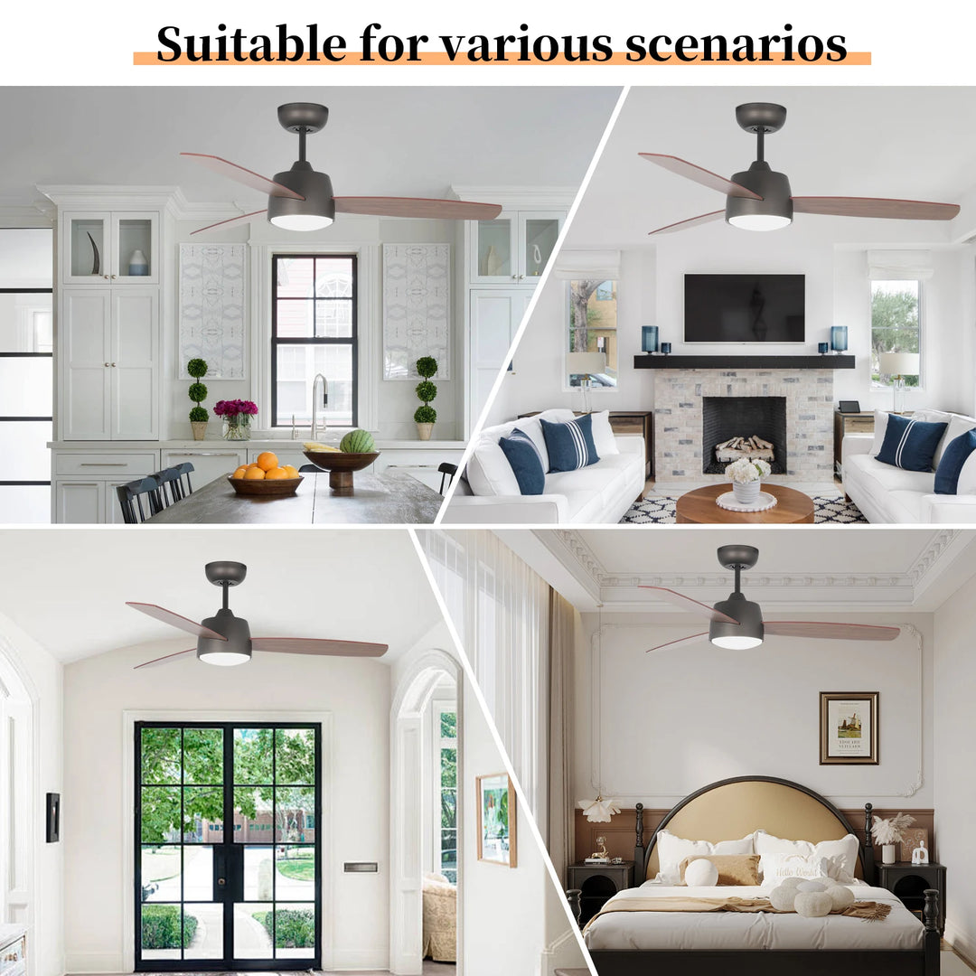 MGN24002 46 Inch DC Motor Dimmable Light Remote Control Indoor Ceiling Fan