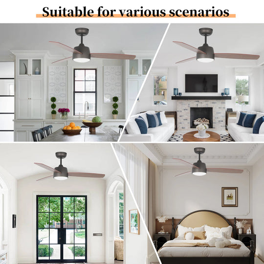 MGN24002 46 Inch DC Motor Dimmable Light Remote Control Indoor Ceiling Fan