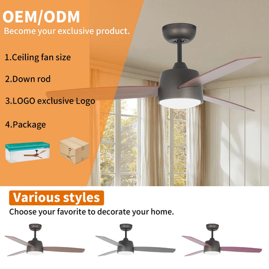 MGN24002 46 Inch DC Motor Dimmable Light Remote Control Indoor Ceiling Fan