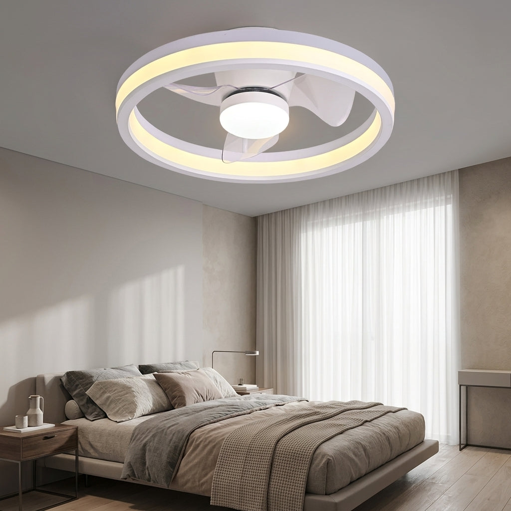 CF213-3-88-WH-WL Fandelier Ceiling Fan With Light For Bedroom