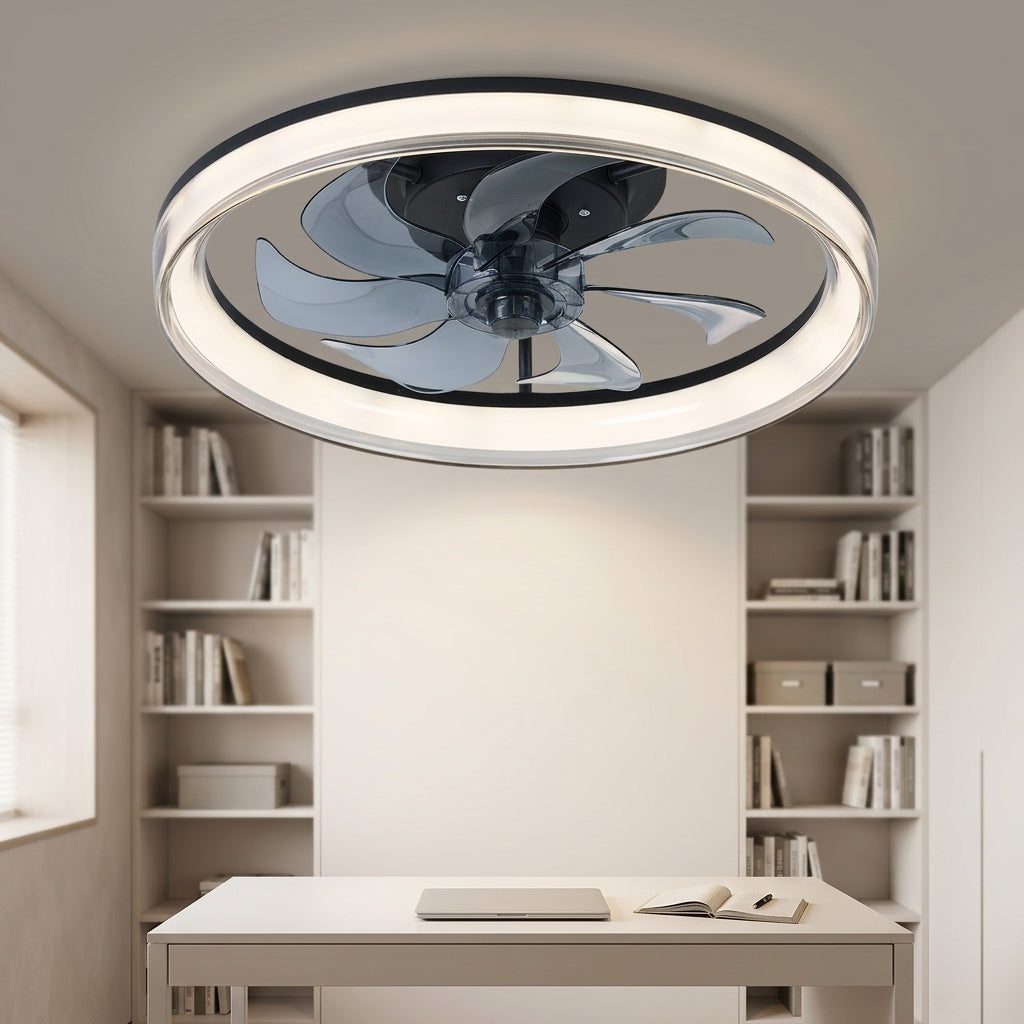 CF2602-7-88-BK 6 Speed Remote Control Fandelier Ceiling Fan