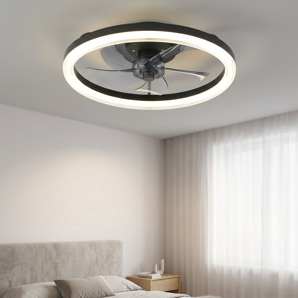 CF236-5-88-BK Modern Black Fandelier Ceiling Fan